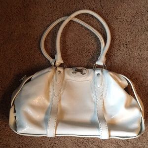 White patent leather Michael Kors shoulder bag